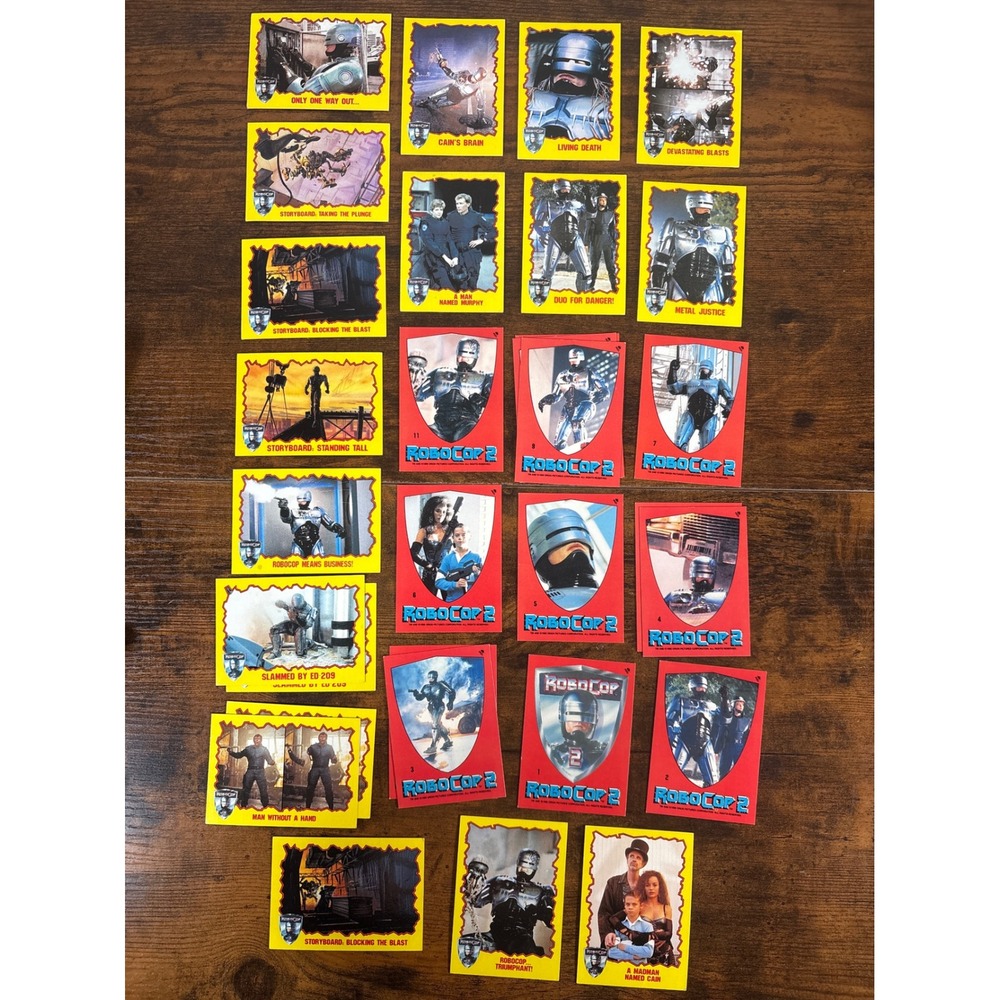 Vintage 1990 RoboCop 2 Trading Card Lot Topps Orion Pictures Sci-Fi Movie Cards